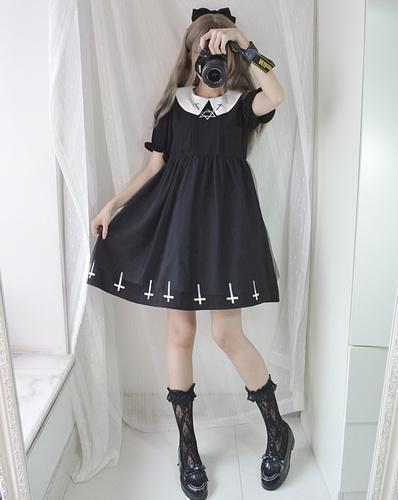 Kawaii Fashion Goth Dress Whimsical Frosting Dreamscape Dress