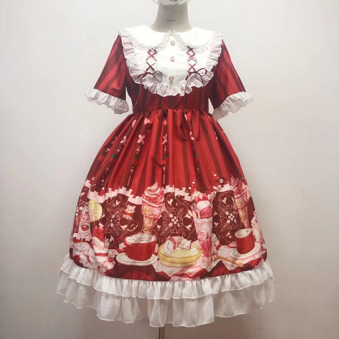 Kawaii Fashion Lolita Dress Cherry Dreamcatcher Veil Dress