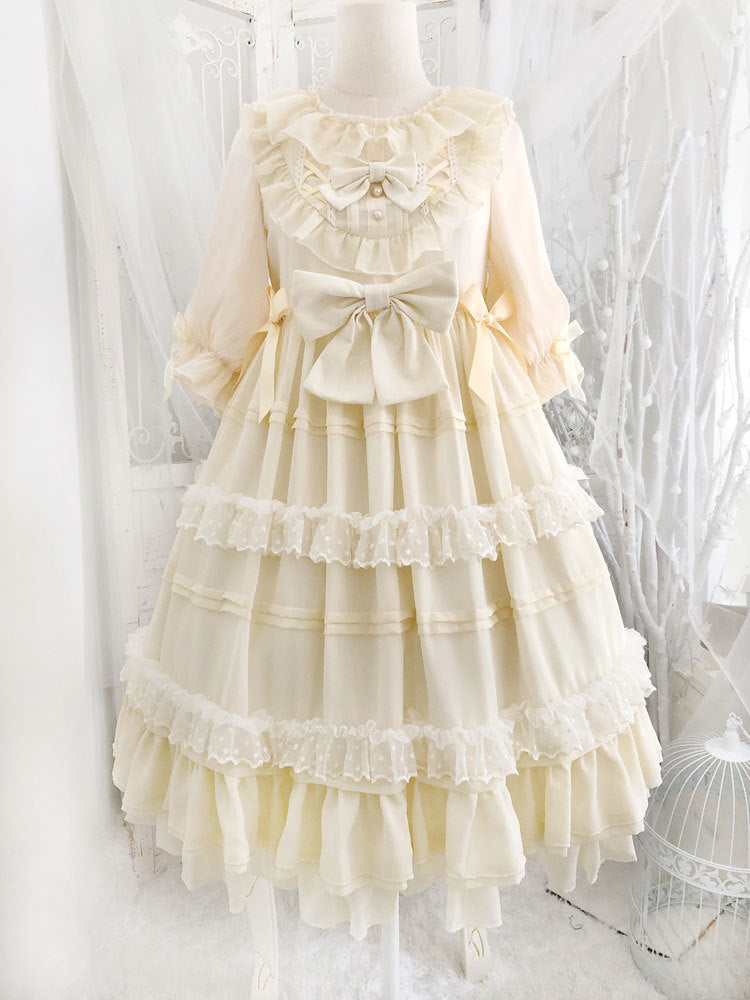 Kawaii Fashion Lolita Dress Moonlit Chiffon Fantasy Ensemble