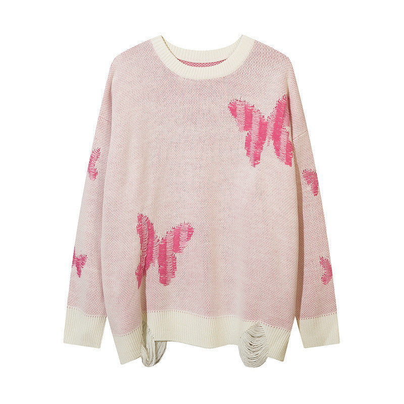 Kawaii Fashion Sweater Whispering Jacquard Blossom Sweater