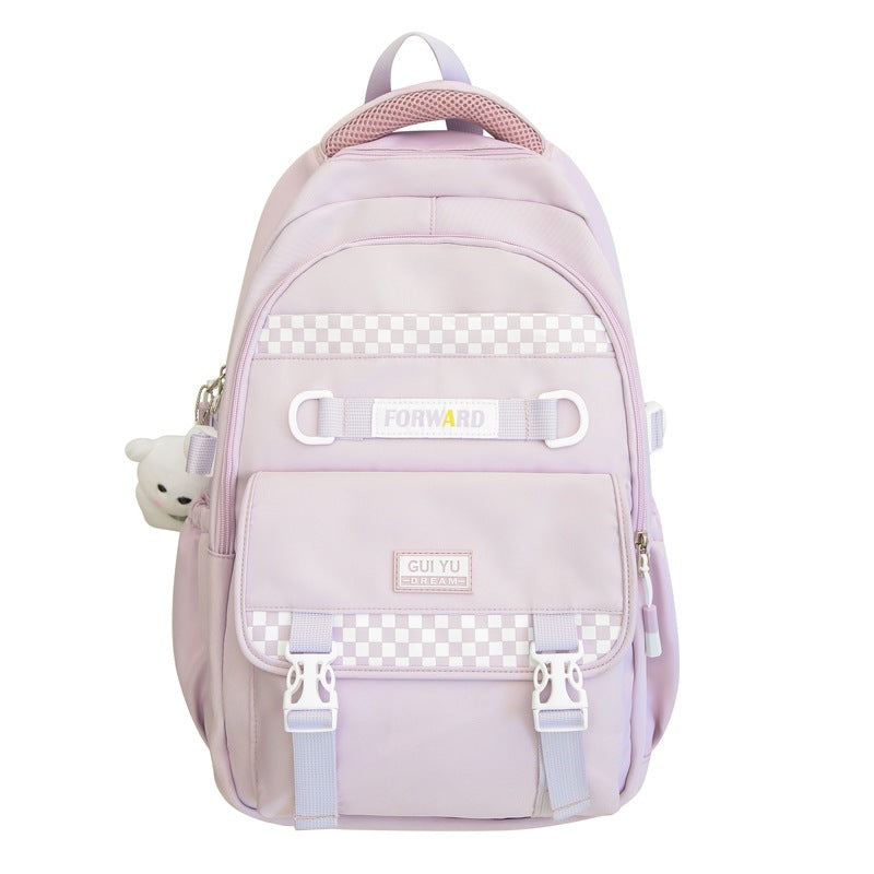 Kawaii Fashion Bag Whimsical Plaid Twilight Backpack