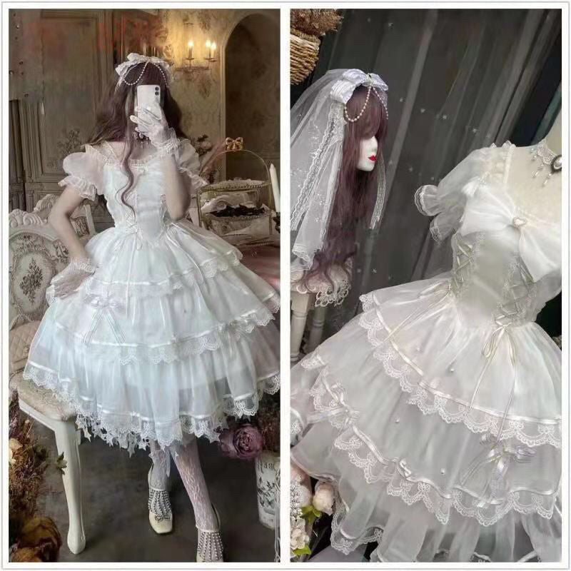 Kawaii Fashion Lolita Dress Blossom Dreamscape Ruffle Bow Dress