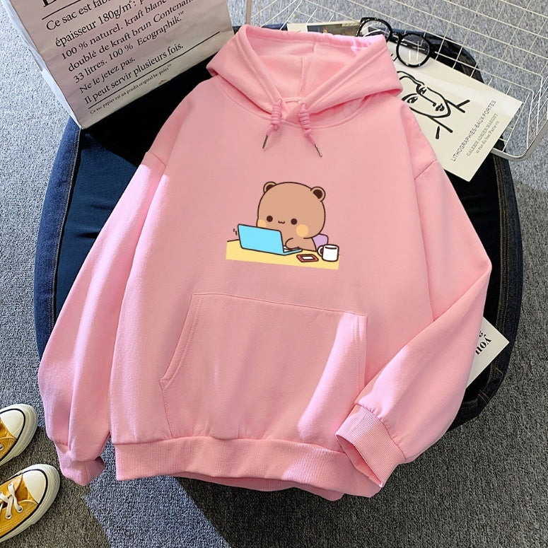 Kawaii Fashion Hoodie Emerald Dreamscape Print Pullover Hoodie