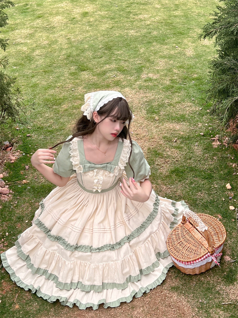 Emerald Whisper Chiffon Dream Dress  
Cotton Candy Cloud Dancer Ensemble  
Lavender Mist High Waisted Elegance  
Cerulean Twilight Ruffle Delight  
Blushing Petal Cascade Gown  
Mint Sorbet Belle Dress  
Pink Velvet