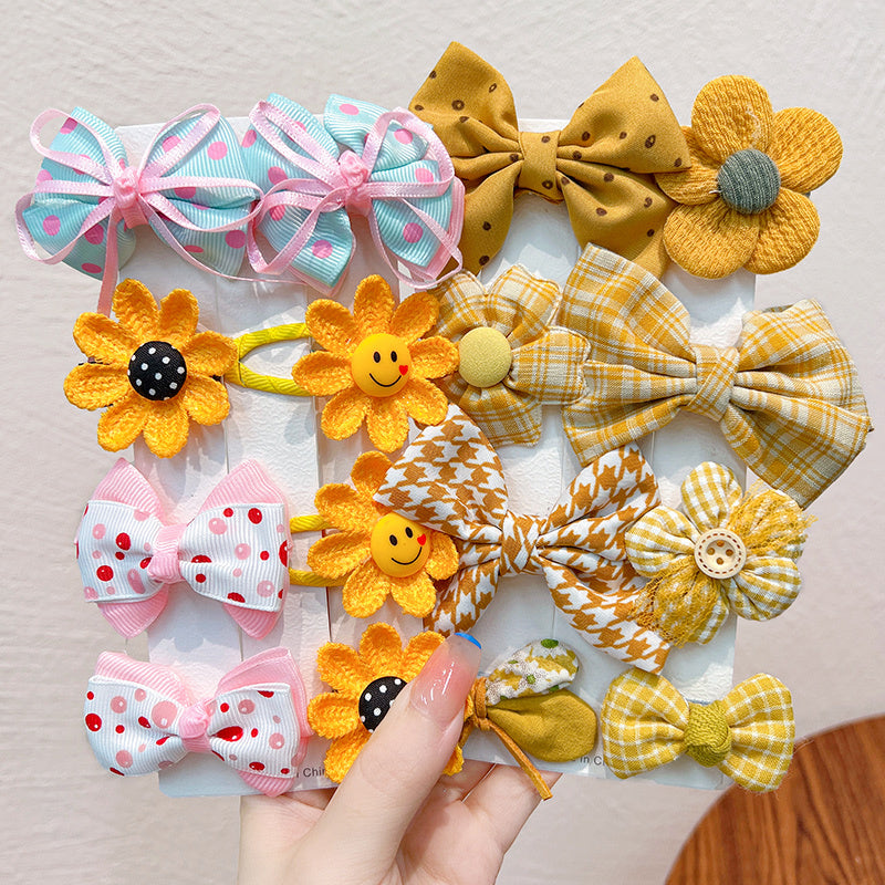 Kawaii Fashion Whimsical Blossom Bow Hair Accessory Ensemble