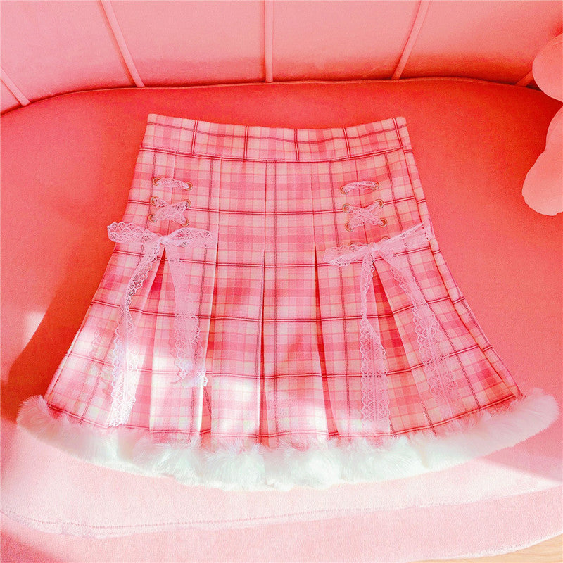 Kawaii Fashion Skirt Rose Whimsy Chiffon Skirt of Dreams