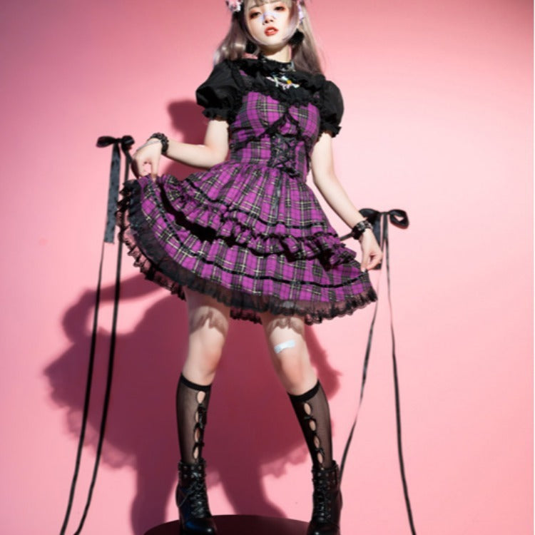 Kawaii Fashion Punk Dress Whimsical Plum Blossom Dream Dress