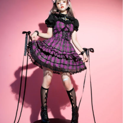 Kawaii Fashion Punk Dress Whimsical Plum Blossom Dream Dress