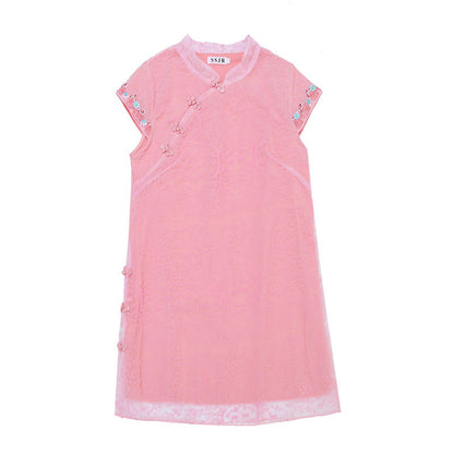 Summer Dress Was Thin And Improved Cheongsam