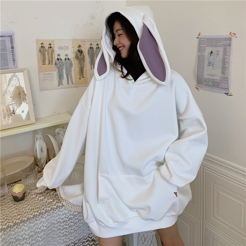 kawaii fashion bunny ears hoodie