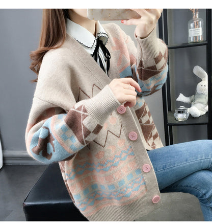 Kawaii Fashion Sweater Whimsical Cloudberry Knitted Cardigan