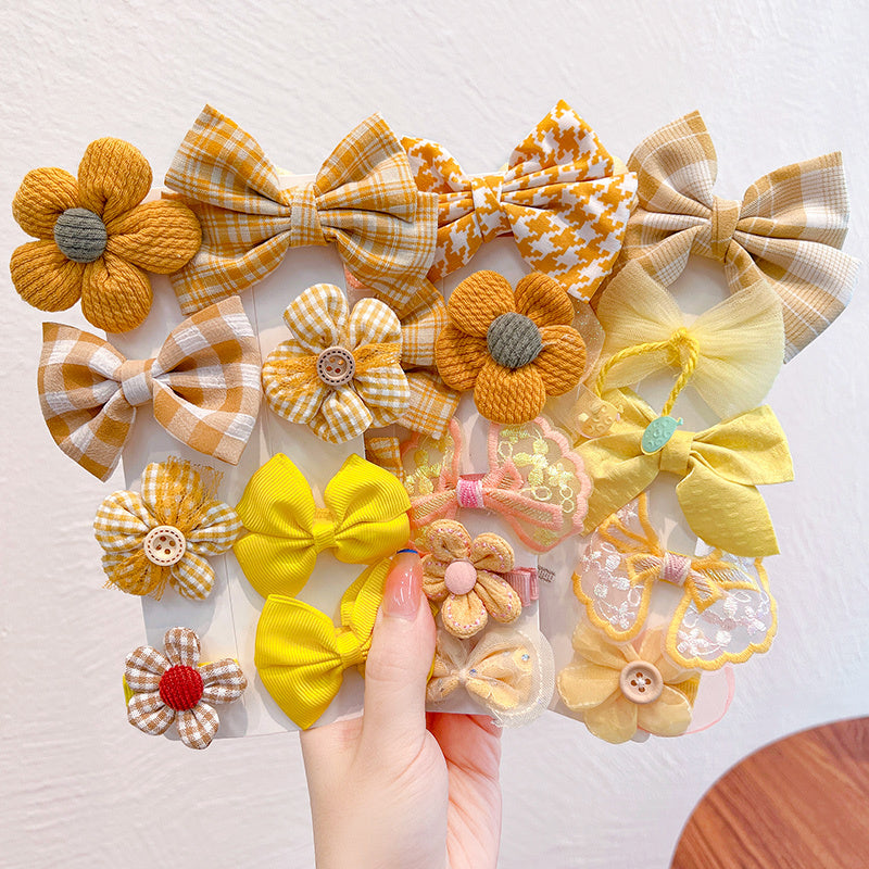 Kawaii Fashion Whimsical Blossom Bow Hair Accessory Ensemble