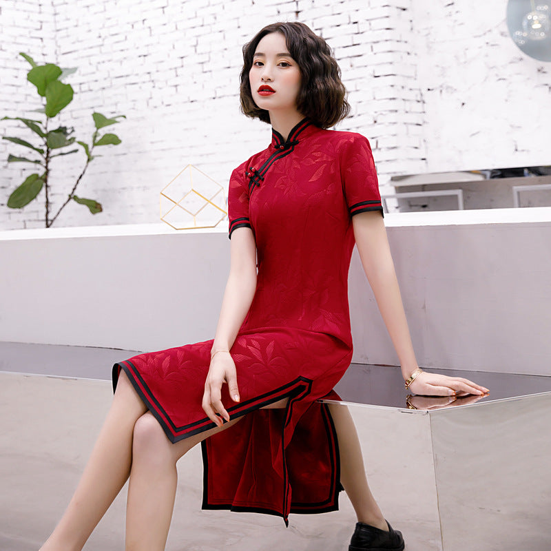 Kawaii Fashion China Dress Whimsical Bubble Blossom Jacquard Dress