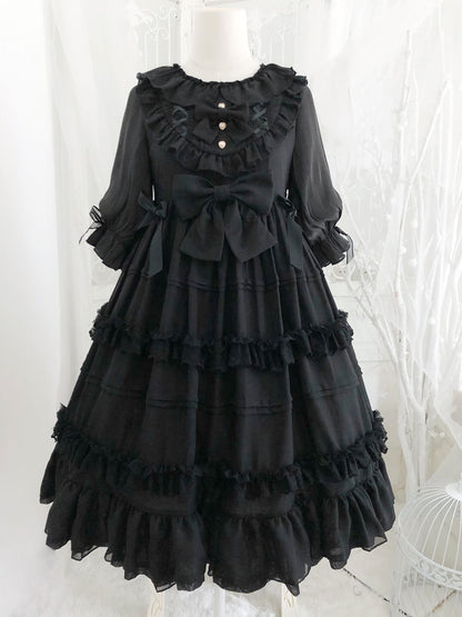 Kawaii Fashion Lolita Dress Moonlit Chiffon Fantasy Ensemble