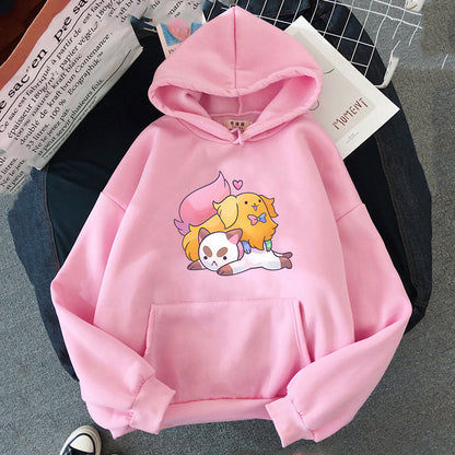 Kawaii Fashion Hoodie Whimsical Canvas Dreamer Pullover