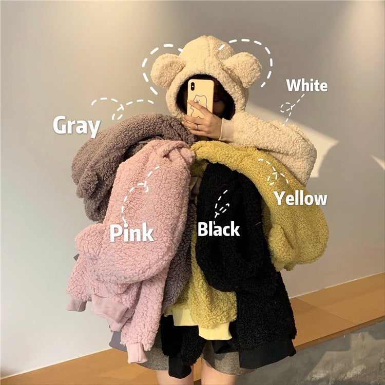 Kawaii Fashion Hoodie Whimsical Woolen Dreamscape Hoodie Dress