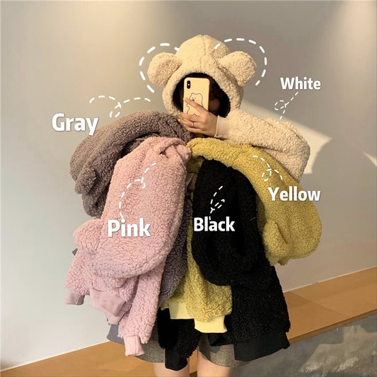 Kawaii Fashion Hoodie Whimsical Woolen Dreamscape Hoodie Dress