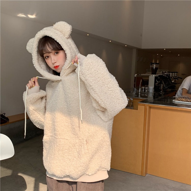 Kawaii Fashion Hoodie Whimsical Woolen Dreamscape Hoodie Dress