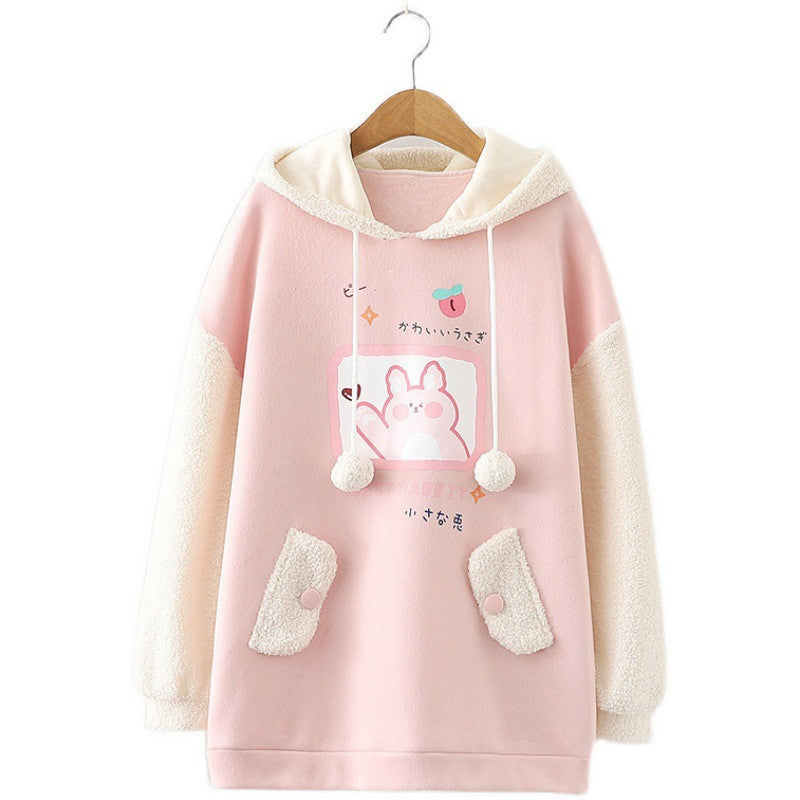 Kawaii Fashion Hoodie Whimsical Cartoon Dreams Hooded Tunic