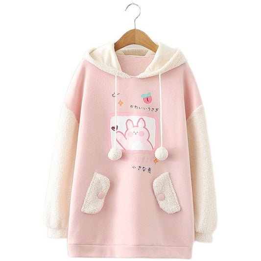 Kawaii Fashion Hoodie Whimsical Cartoon Dreams Hooded Tunic