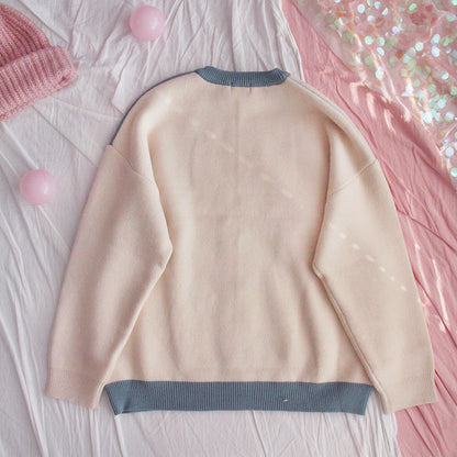 Kawaii Fashion Sweater Whimsical Winter Acrylic Enchantment Sweater