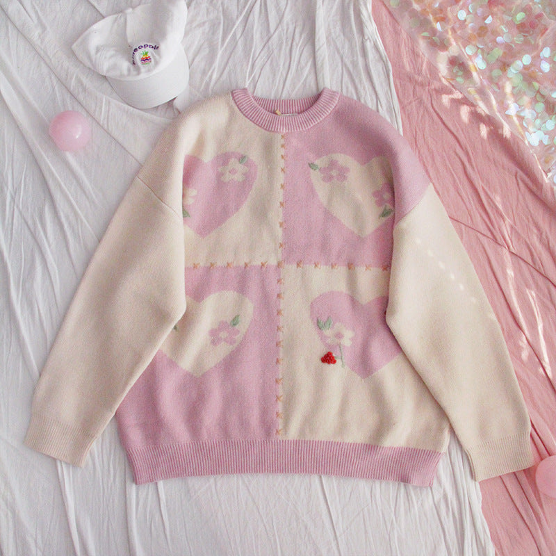 Kawaii Fashion Sweater Whimsical Winter Acrylic Enchantment Sweater