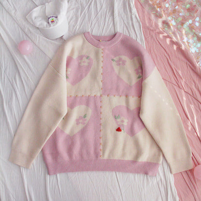 Kawaii Fashion Sweater Whimsical Winter Acrylic Enchantment Sweater