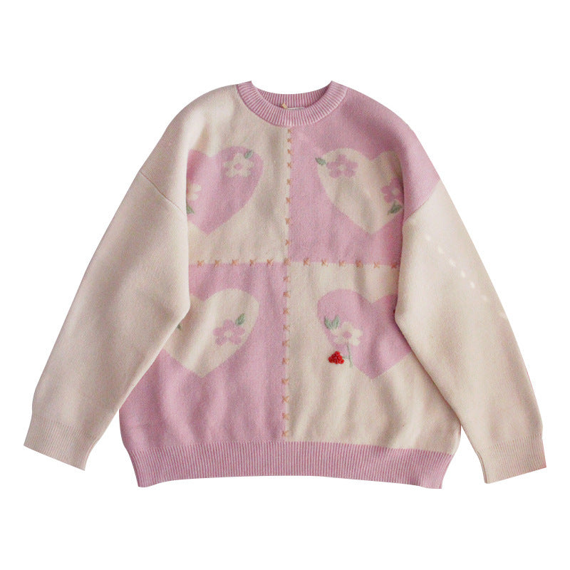 Kawaii Fashion Sweater Whimsical Winter Acrylic Enchantment Sweater