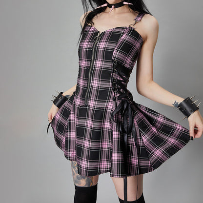 Kawaii Fashion Punk Dress Whimsical Cherry Blossom Chiffon Dress