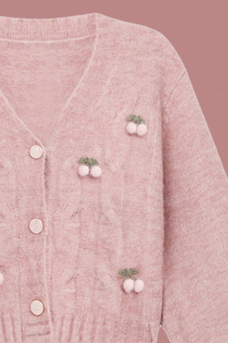 Kawaii Fashion Sweater Whipped Berry Dreams Cardigan