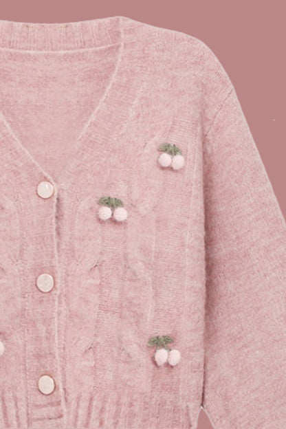 Kawaii Fashion Sweater Whipped Berry Dreams Cardigan