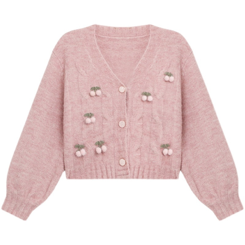 Kawaii Fashion Sweater Whipped Berry Dreams Cardigan