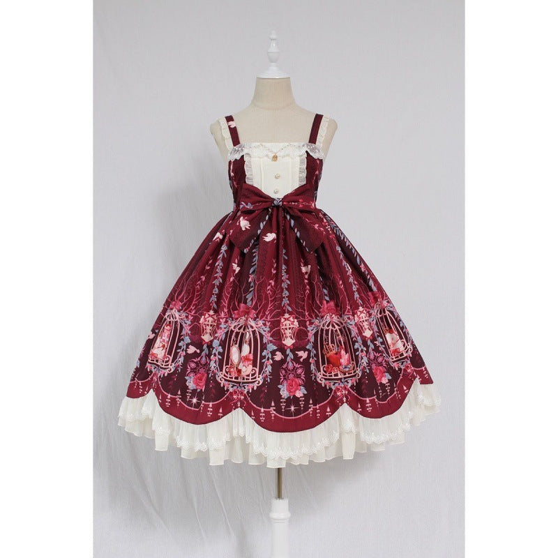 Kawaii Fashion Lolita Dress Whispering Lace Petals Tiered Dream Dress