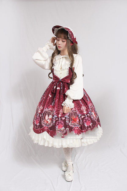 Kawaii Fashion Lolita Dress Whispering Lace Petals Tiered Dream Dress