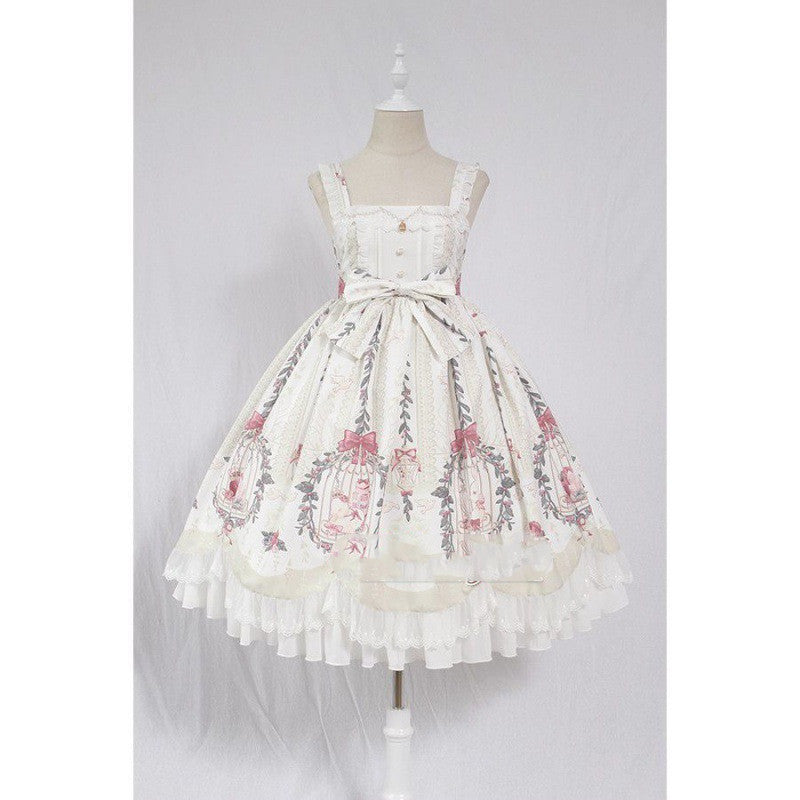 Kawaii Fashion Lolita Dress Whispering Lace Petals Tiered Dream Dress
