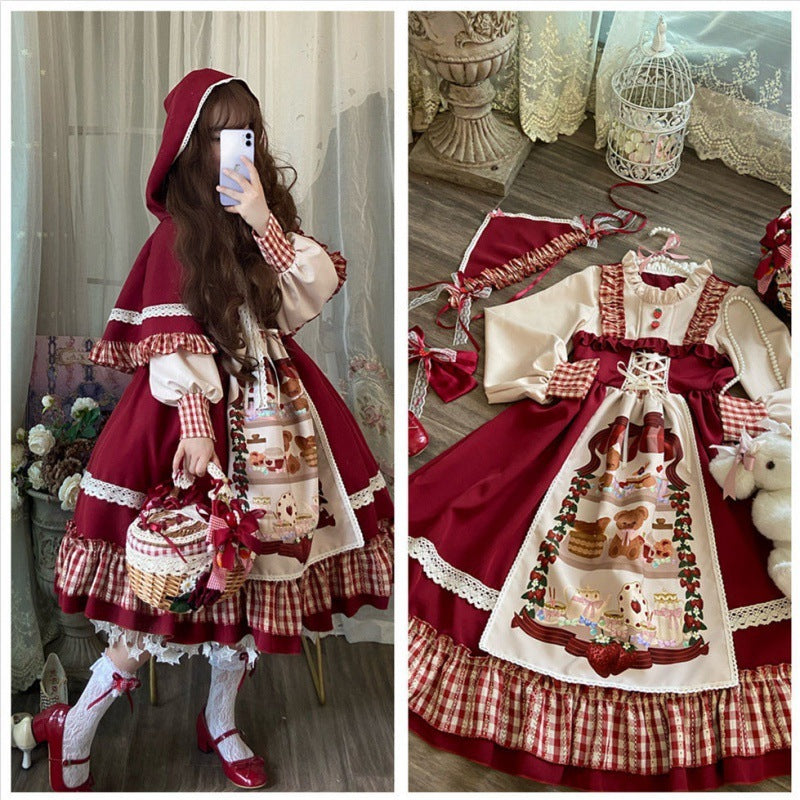 Kawaii Fashion Lolita Dress Whimsical Lace Garden Princess Ensemble