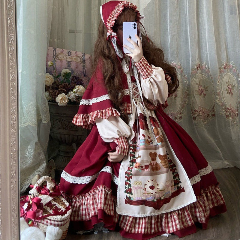 Kawaii Fashion Lolita Dress Whimsical Lace Garden Princess Ensemble