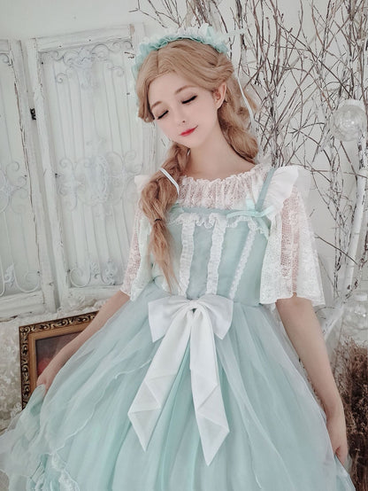 Kawaii Fashion Lolita Dress Whimsical Chiffon Dreamscape Gown
