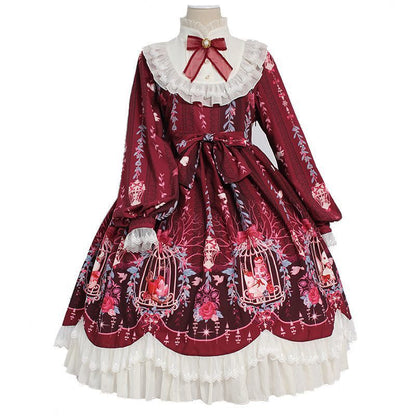 Kawaii Fashion Lolita Dress Whimsical Velvet Snowflake Mini Skirt
