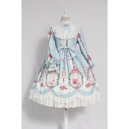 Kawaii Fashion Lolita Dress Whimsical Velvet Snowflake Mini Skirt