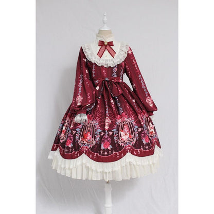 Kawaii Fashion Lolita Dress Whimsical Velvet Snowflake Mini Skirt