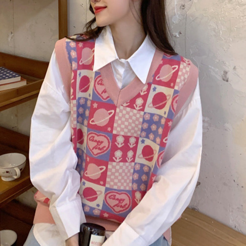 Kawaii Fashion Sweater Blossom Petal Whisper Vest