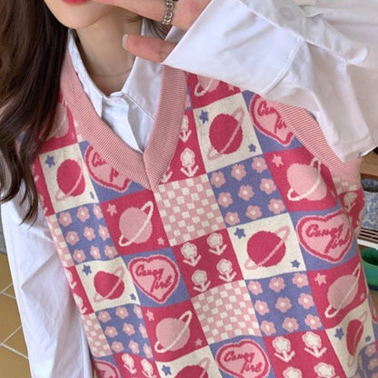 Kawaii Fashion Sweater Blossom Petal Whisper Vest