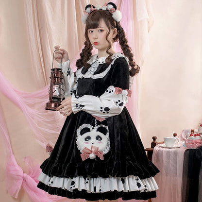 Kawaii Fashion Goth Dress Midnight Velvet Whisper Dress