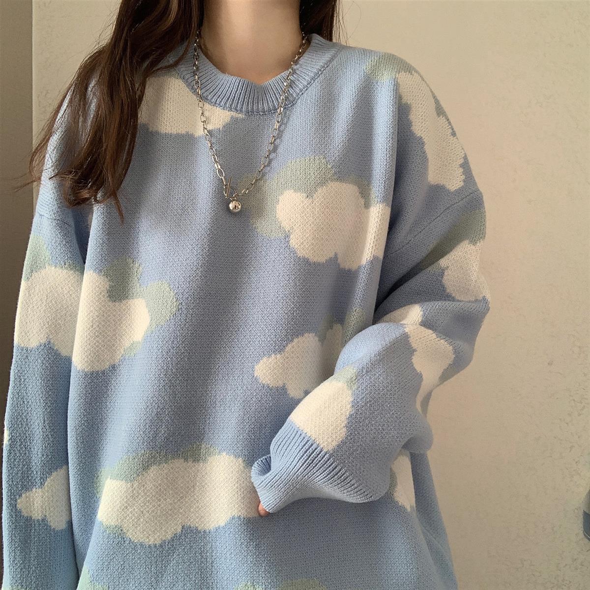 Kawaii Fashion Sweater Graffiti Dreamscape Pullover Sweater