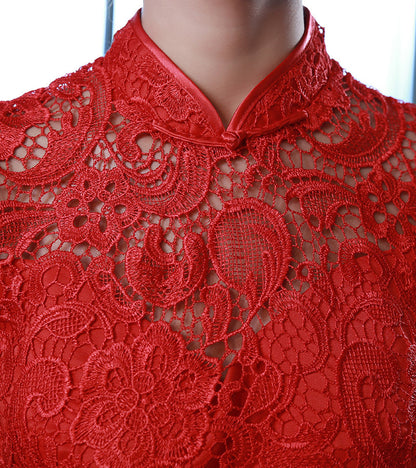 Kawaii Fashion China Dress Whispers of Lace Moonlit Cheongsam Dress