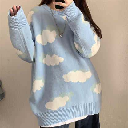 Kawaii Fashion Sweater Graffiti Dreamscape Pullover Sweater