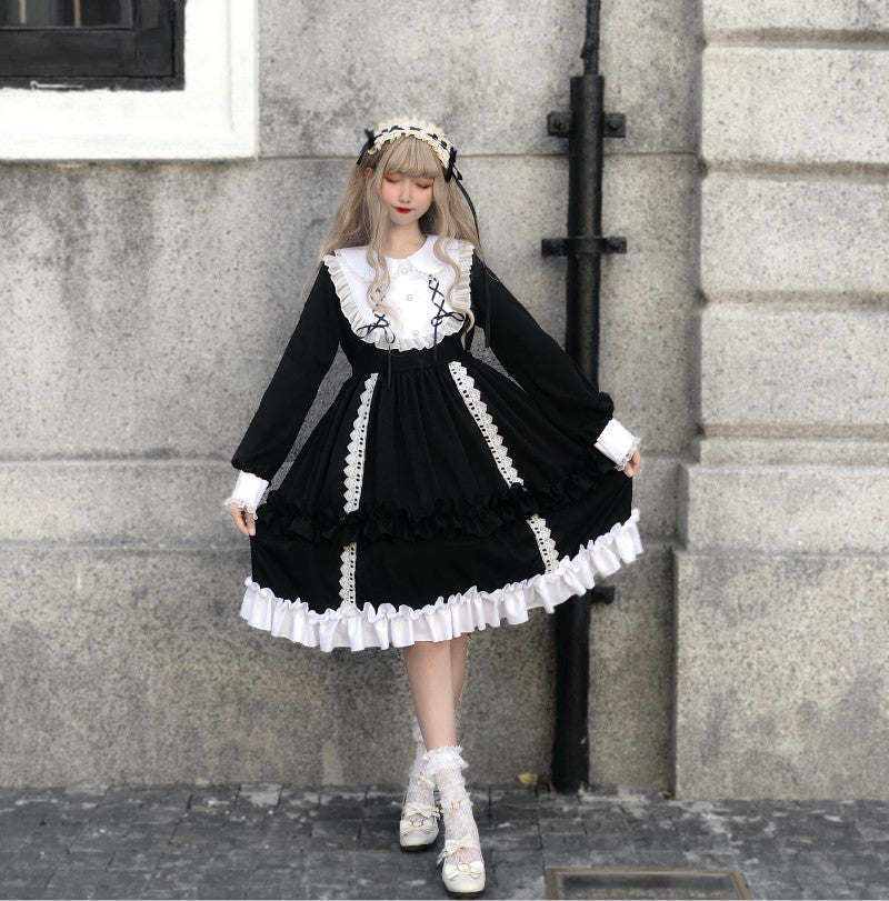 Kawaii Fashion Lolita Dress Velvet Whimsy Blossom Dream Dress