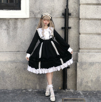 Kawaii Fashion Lolita Dress Velvet Whimsy Blossom Dream Dress