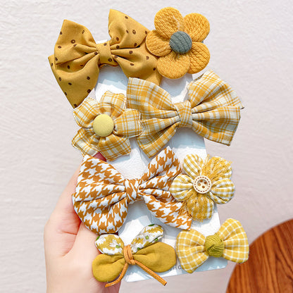 Kawaii Fashion Whimsical Blossom Bow Hair Accessory Ensemble